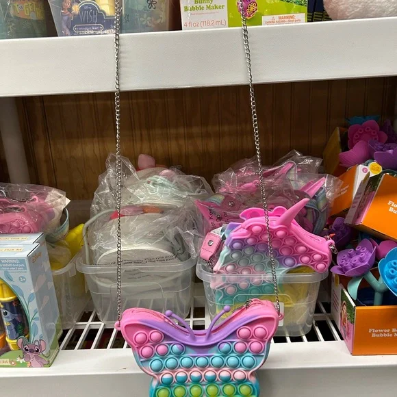 EXCLUSIVE SHOW PRICE Cat & Jack Multicolor Unicorn Pop It Bag - Picture 3 of 3